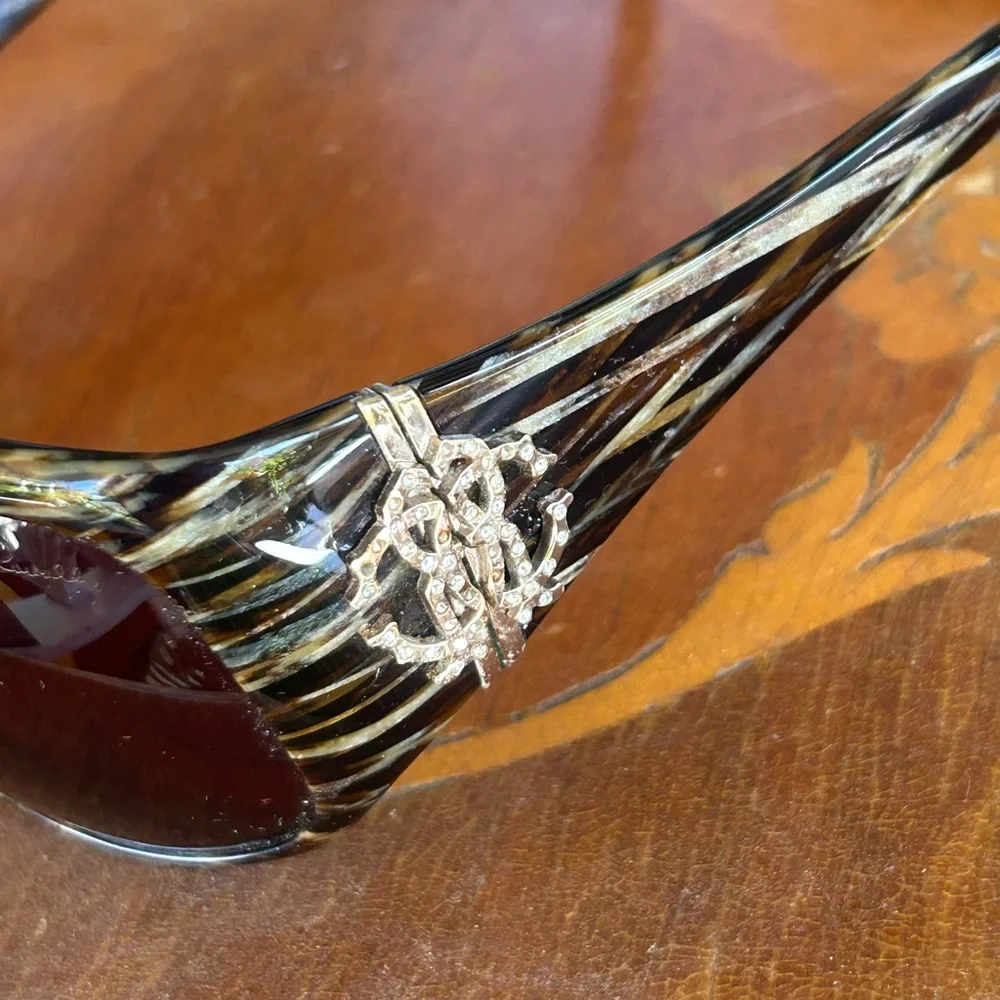 Brown Rhinestone Sunglasses - Picture 5 of 16